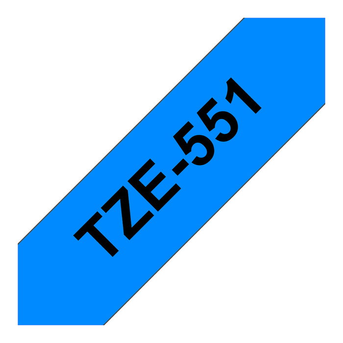 Brother TZe-551 Cinta Laminada 24mm Azul/Negro Brother TZe-551 Cinta Laminada 24mm Azul/Negro