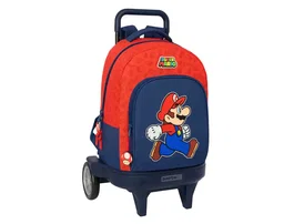 Safta Mochila Compact Evolution Super Mario Trick con Ruedas Extraíble 450x330x220 mm