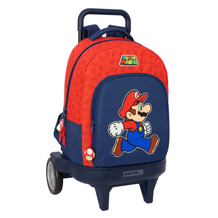 Safta Mochila Grande con Ruedas Super Mario Trick Extraíble