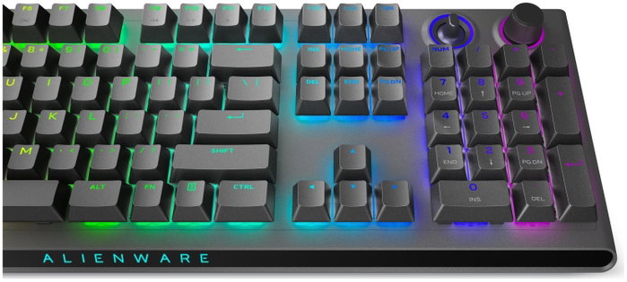 Dell Alienware AW920K Teclado Gaming Inalámbrico Mecánico Negro Distribución EE. UU. Retroiluminación RGB