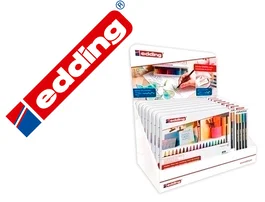 Edding Rotulador 1200 Punta Fibra Caja Metálica 20 Colores Surtidos + 8 Blíster 1340 Regalo