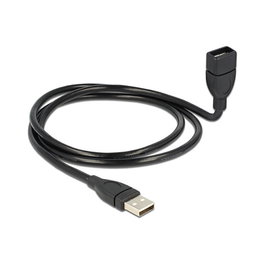 DeLOCK Cable USB 2.0 de 1 m, USB A a USB A, Negro