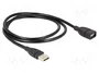 DeLOCK Cable USB 2.0 de 1 m con conectores Tipo A macho a Tipo A hembra