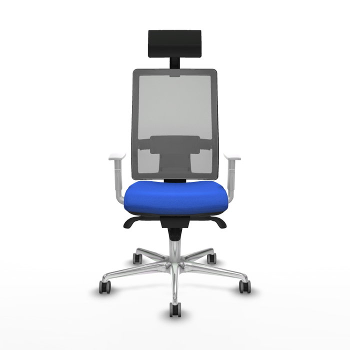 PIQUERAS Y CRESPO Silla de oficina Horna con mecanismo Sincro, Azul y Gris