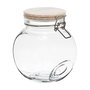 Cook Concept Bote Cristal 1,7 L con Tapa Madera Cierre Mecánico y Doble Base Ideal Cocina Decorativa