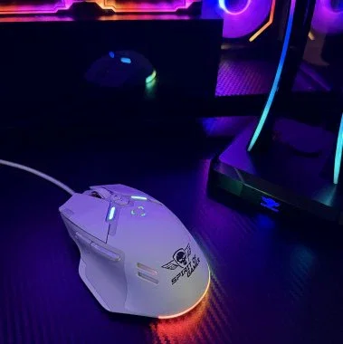 Spirit of gamer Ratón elite m60 blanco rgb