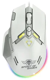 Spirit of gamer Ratón elite m60 blanco rgb