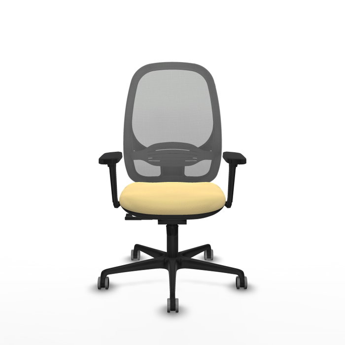 PIQUERAS Y CRESPO Silla de oficina Cilanco con mecanismo Sincro, Crema y Gris PIQUERAS Y CRESPO Silla de oficina Cilanco con mecanismo Sincro, Crema y Gris