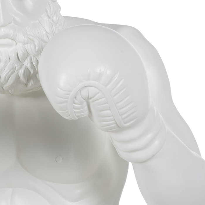Figura Boxeador Blanco Resina 63 X 51 X 67 cm
