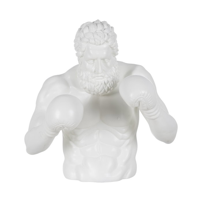 Figura Boxeador Blanco Resina 63 X 51 X 67 cm