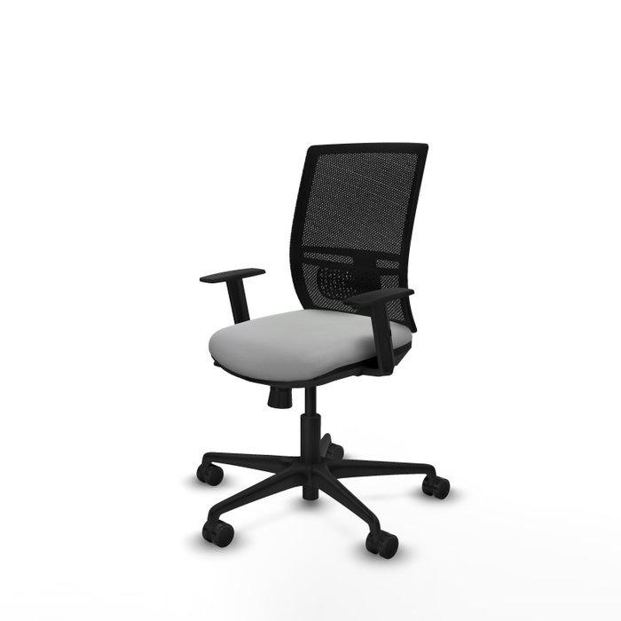 PIQUERAS Y CRESPO Silla de oficina Yunquera con mecanismo Sincro/Traslack, Gris claro y Negro PIQUERAS Y CRESPO Silla de oficina Yunquera con mecanismo Sincro/Traslack, Gris claro y Negro