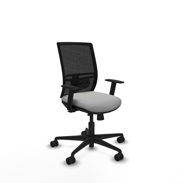 PIQUERAS Y CRESPO Silla de oficina Yunquera con mecanismo Sincro/Traslack, Gris claro y Negro PIQUERAS Y CRESPO Silla de oficina Yunquera con mecanismo Sincro/Traslack, Gris claro y Negro