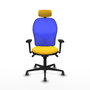PIQUERAS Y CRESPO Silla de oficina Jorquera Amarillo y Azul