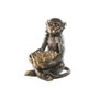 DKD Home Decor Figura de Mono en Resina Marrón y Dorado
