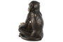 DKD Home Decor Figura Mono Marron Dorado Resina 37 x 50 x 40 cm