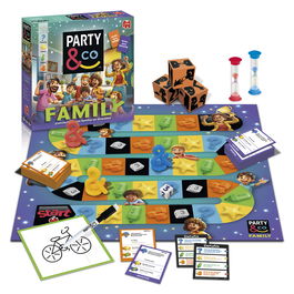 Diset Party & Co. Family Juego de Mesa para Toda la Familia con Dos Niveles de Dificultad y Contenido Completo