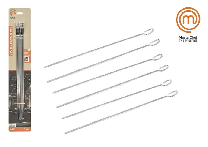 Masterchef Set de 6 Pinchos Metal 30cm BARBACOA Masterchef Set de 6 Pinchos Metal 30cm BARBACOA