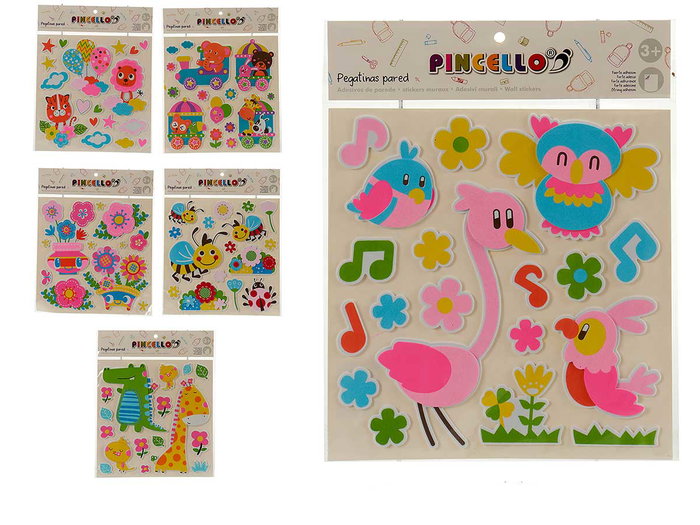 Pincello Pegatinas Pared 38x32 cm Variadas Surtido 6 Unidades (Set de 24) Pincello Pegatinas Pared 38x32 cm Variadas Surtido 6 Unidades (Set de 24)