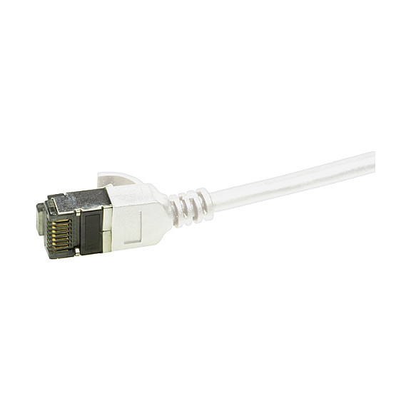 LogiLink Cable de parcheo Cat.6A TPE SlimLine blanco 1,0m