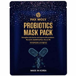 PaxMoly Mascarilla Facial de Tela con Probióticos Hidratante y Nutritiva