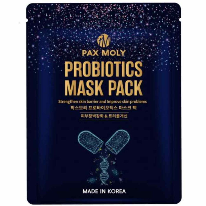PaxMoly Mascarilla Facial de Tela con Probióticos Hidratante y Nutritiva PaxMoly Mascarilla Facial de Tela con Probióticos Hidratante y Nutritiva