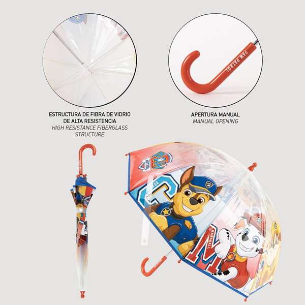 Paw Patrol Paraguas Poe Infantil 45cm Multicolor - Edad Mínima 36 Meses Paw Patrol Paraguas Poe Infantil 45cm Multicolor - Edad Mínima 36 Meses