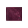 Zoozie Bags Delhi Cartera de Hombre Piel Auténtica Rojo Claret 11x2x9 cm