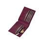 Zoozie Bags Delhi Cartera de Hombre Piel Auténtica Rojo Claret 11x2x9 cm