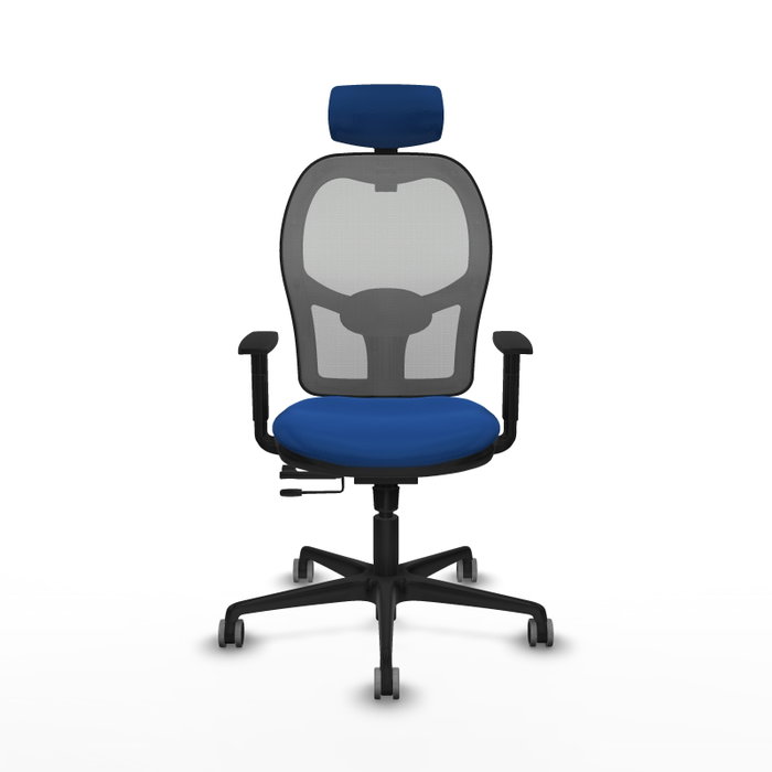 PIQUERAS Y CRESPO Silla de oficina Jorquera Azul y Gris con mecanismo Sincro/Traslack PIQUERAS Y CRESPO Silla de oficina Jorquera Azul y Gris con mecanismo Sincro/Traslack