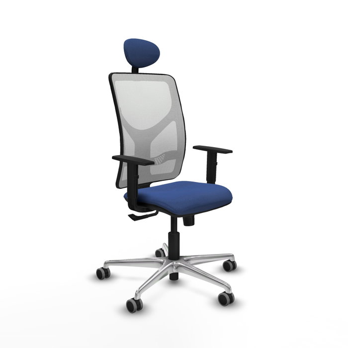 PIQUERAS Y CRESPO Silla de oficina Motilla con Mecanismo Sincro, Azul marino y Blanco PIQUERAS Y CRESPO Silla de oficina Motilla con Mecanismo Sincro, Azul marino y Blanco