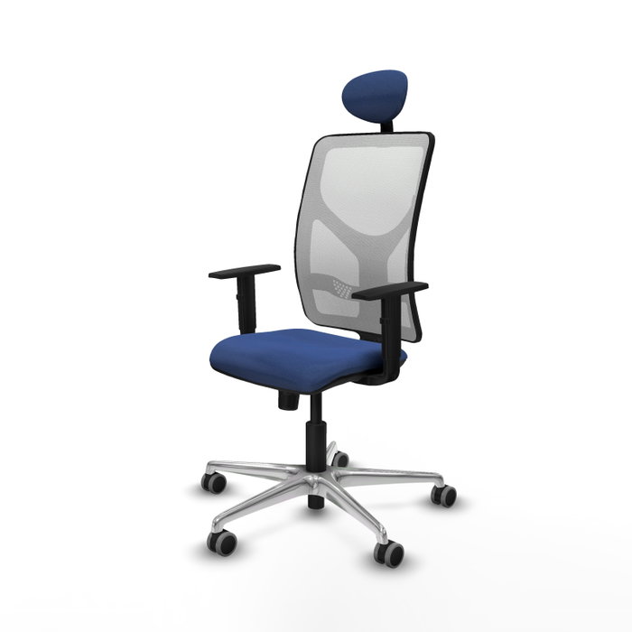 PIQUERAS Y CRESPO Silla de oficina Motilla con Mecanismo Sincro, Azul marino y Blanco PIQUERAS Y CRESPO Silla de oficina Motilla con Mecanismo Sincro, Azul marino y Blanco