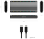 Aisens Caja Externa M.2 RGB Gaming ASM2-RGB011GR SATA/NVMe USB 3.2 Gen 2 Gris