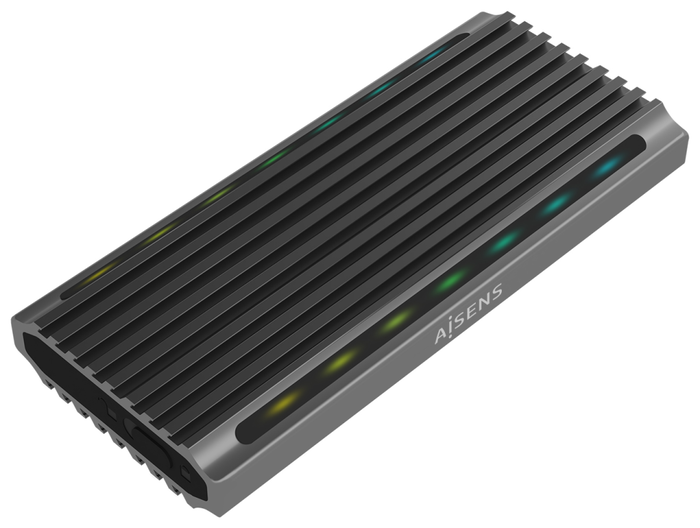 Aisens Caja Externa M.2 RGB Gaming ASM2-RGB011GR SATA/NVMe USB 3.2 Gen 2 Gris Aisens Caja Externa M.2 RGB Gaming ASM2-RGB011GR SATA/NVMe USB 3.2 Gen 2 Gris