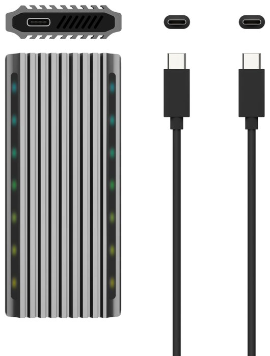Aisens Caja Externa M.2 RGB Gaming ASM2-RGB011GR SATA/NVMe USB 3.2 Gen 2 Gris Aisens Caja Externa M.2 RGB Gaming ASM2-RGB011GR SATA/NVMe USB 3.2 Gen 2 Gris