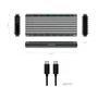 Aisens Caja Externa M.2 RGB Gaming ASM2-RGB011GR Gris SATA/NVMe USB 3.2 Gen 2