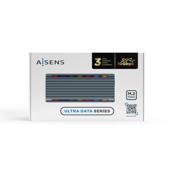 Aisens Caja Externa M.2 RGB Gaming ASM2-RGB011GR Gris SATA/NVMe USB 3.2 Gen 2 Aisens Caja Externa M.2 RGB Gaming ASM2-RGB011GR Gris SATA/NVMe USB 3.2 Gen 2