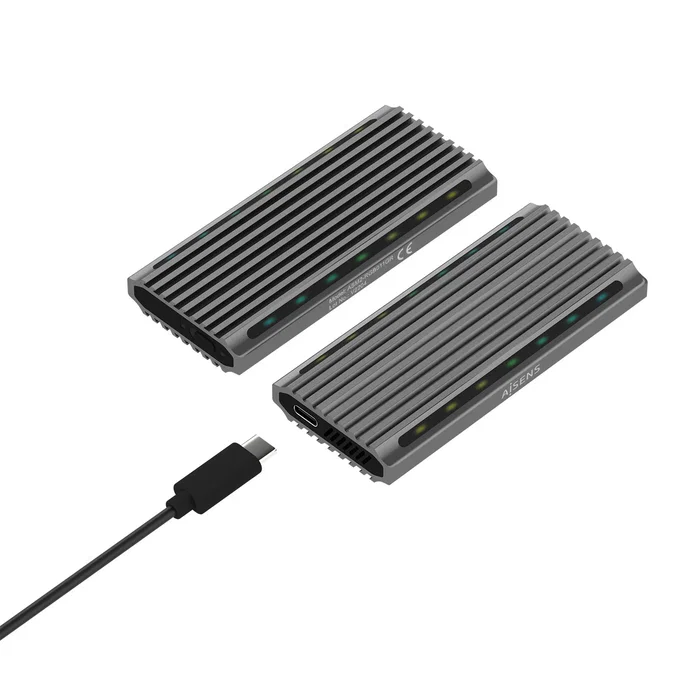 Aisens Caja Externa M.2 RGB Gaming ASM2-RGB011GR Gris SATA/NVMe USB 3.2 Gen 2 Aisens Caja Externa M.2 RGB Gaming ASM2-RGB011GR Gris SATA/NVMe USB 3.2 Gen 2