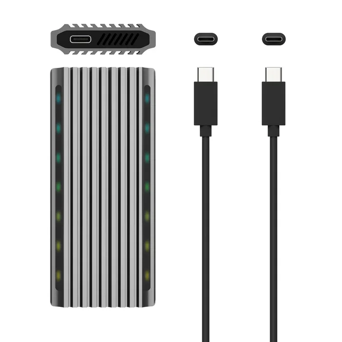 Aisens Caja Externa M.2 RGB Gaming ASM2-RGB011GR Gris SATA/NVMe USB 3.2 Gen 2 Aisens Caja Externa M.2 RGB Gaming ASM2-RGB011GR Gris SATA/NVMe USB 3.2 Gen 2