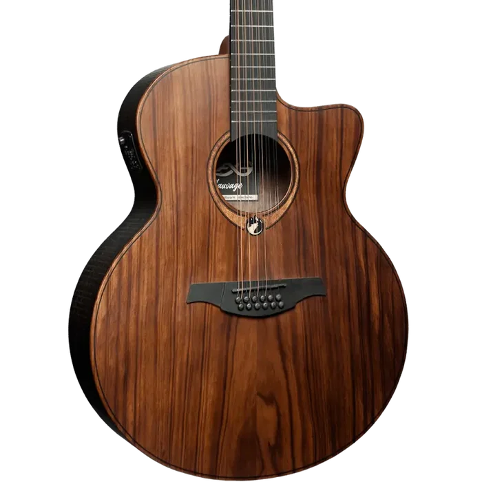 LAG Guitarra Acústica Jumbo Electroacústica 12 Cuerdas Sauvage Lag Satinado Natural