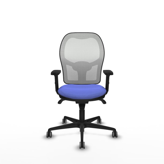 PIQUERAS Y CRESPO Silla de oficina Jorquera con mecanismo Sincro, Tela Azul y Malla Blanca PIQUERAS Y CRESPO Silla de oficina Jorquera con mecanismo Sincro, Tela Azul y Malla Blanca
