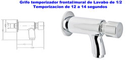Genebre Grifo Temporizador Frontal Lavabo Mural 1/2 1166 04
