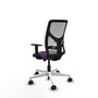PIQUERAS Y CRESPO Silla de oficina Motilla con mecanismo Sincro/Traslack, Morado y Gris