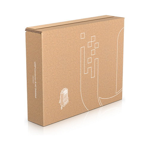 Ubiquiti UISP-Connector-SHD Conector RJ45 Macho, Plata, 100 Unidades