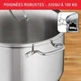 Tefal B8646404 Marmite 26 cm de acero inoxidable, todos los incendios que incluyen inducción, 6.5 l, asas robustas, cubierta de vidrio, Intuición XL