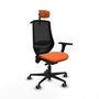 PIQUERAS Y CRESPO Silla de oficina Mardos Naranja y Negro