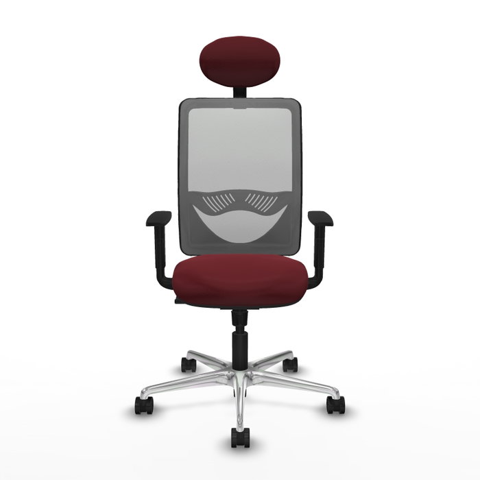 PIQUERAS Y CRESPO Silla de oficina Zulema con mecanismo Sincro, Granate y Gris PIQUERAS Y CRESPO Silla de oficina Zulema con mecanismo Sincro, Granate y Gris