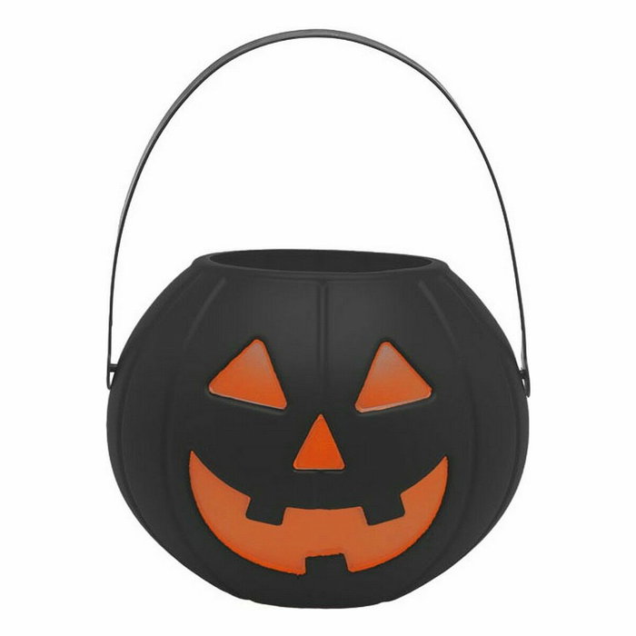 Atosa Calabaza Negra Decorativa para Mesa o Escaparates - 14x17 cm
