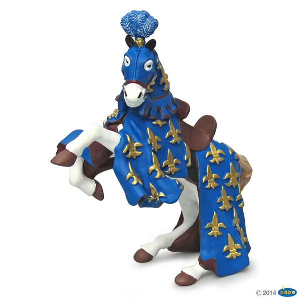 Figura caballo principe felipe azul 13,3x5,8x8,2cm