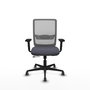 PIQUERAS Y CRESPO Silla de oficina Haches Gris con mecanismo Sincro/Traslack