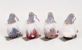 DKD Home Decor Decoración Colgante Noel de Poliéster Surtida